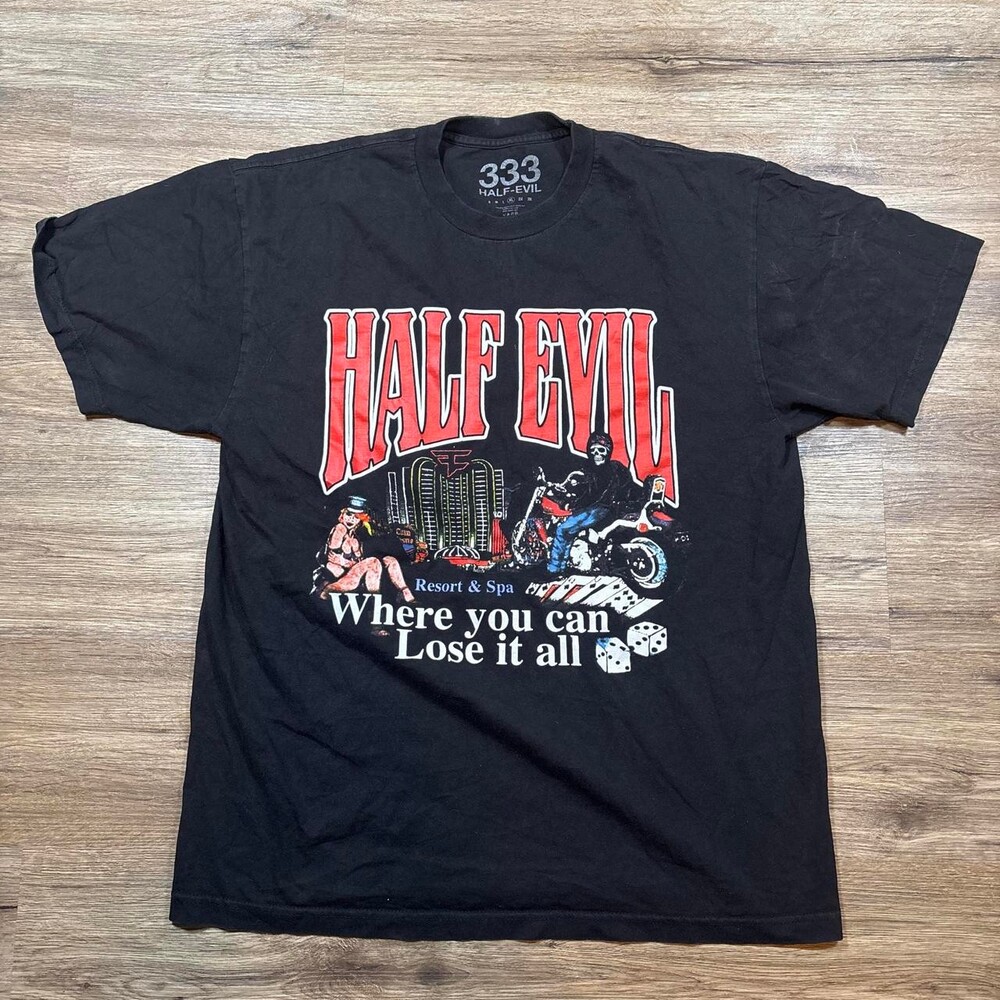 Half Evil Men's Black T-shirt